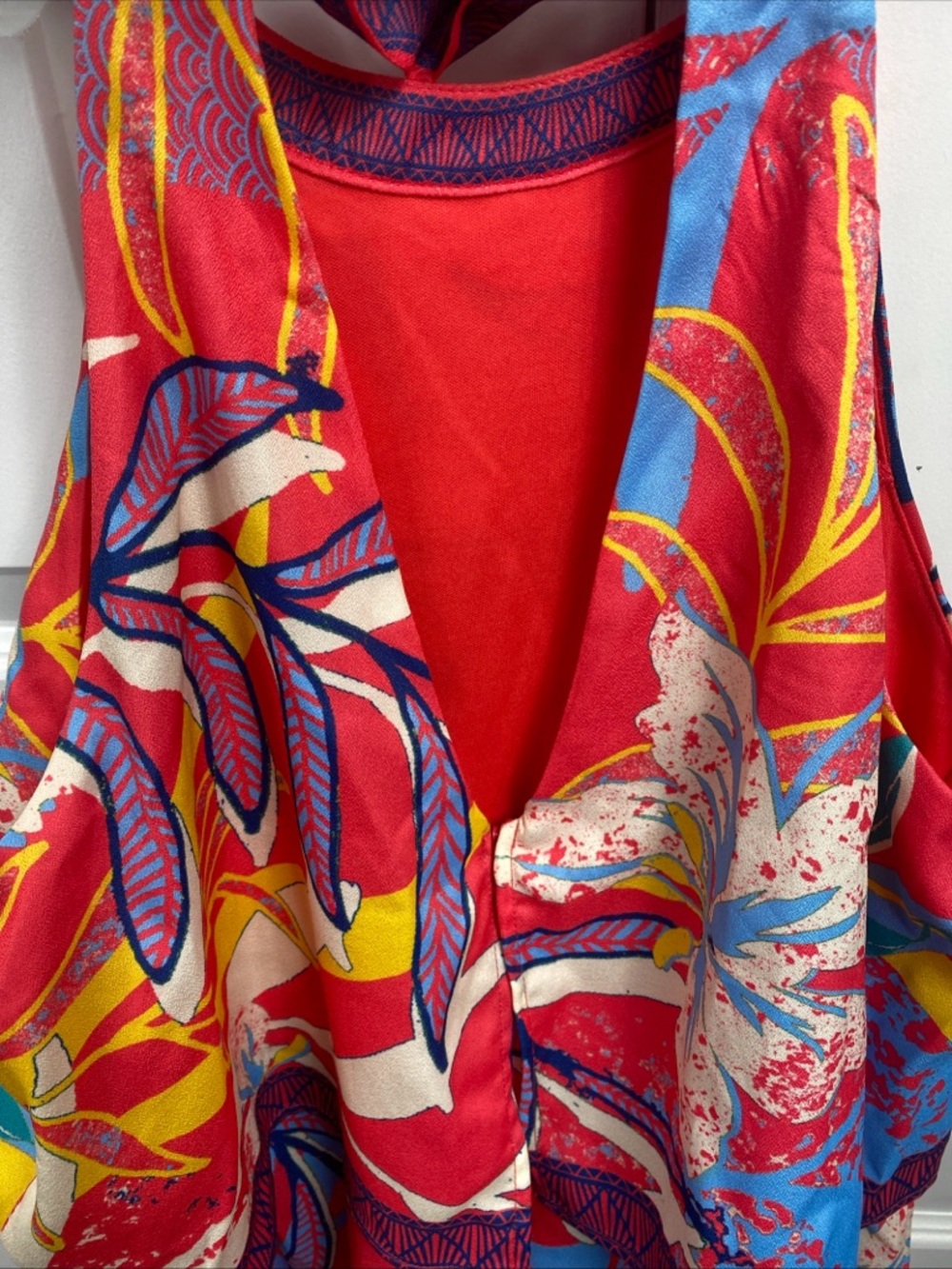 Flying Tomato Tropical Floral Print Shorts Romper Large Ruffle Sleeveless Spring - Picture 6 of 8